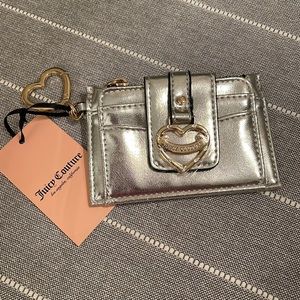 Juicy Couture Silver Wallet. NWT 5”WX 3.5” tall.